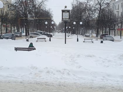 Центральная часть Владимира утопает снегу