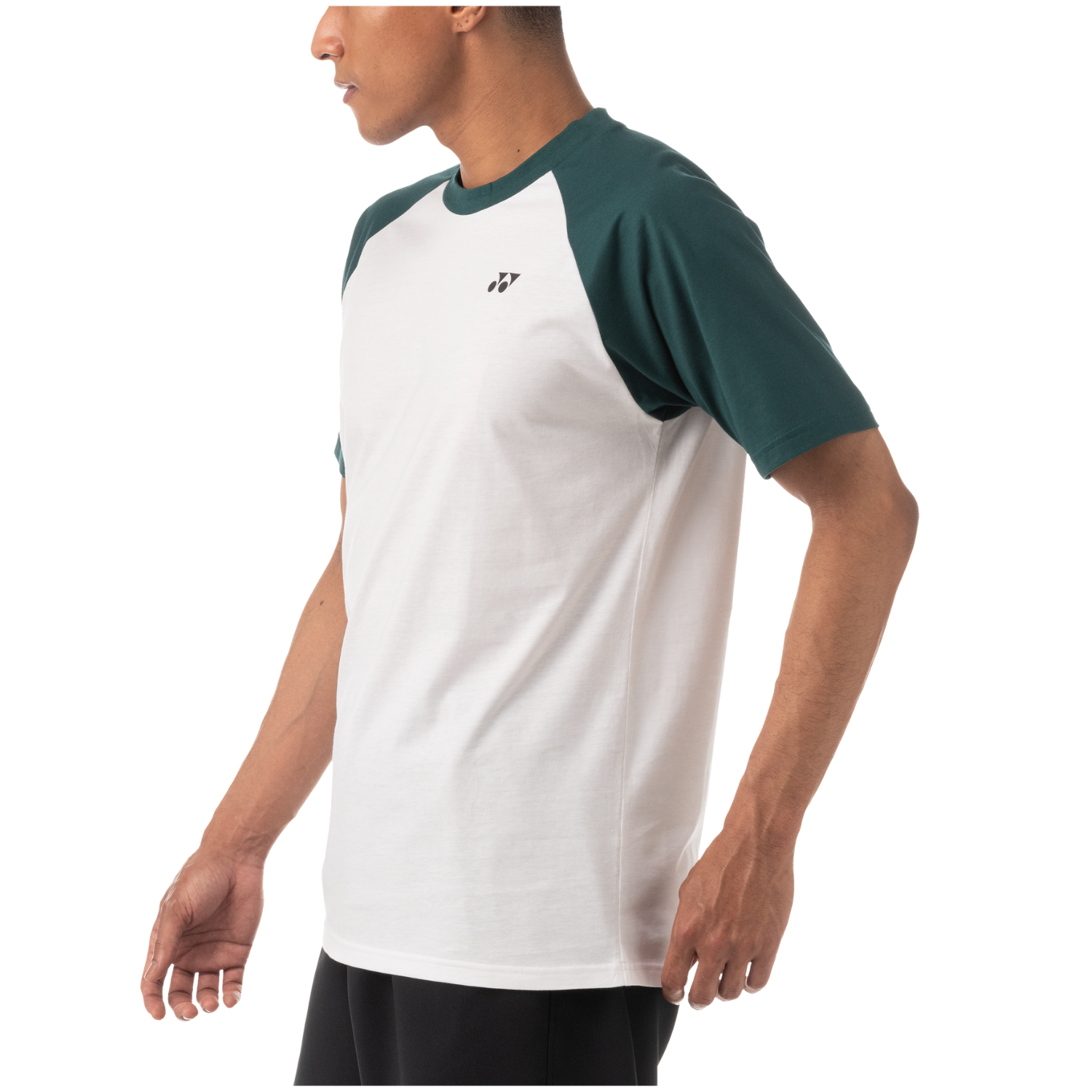 YONEX MEN'S T-SHIRT 16576EX WHITE GREEN (COTTON)