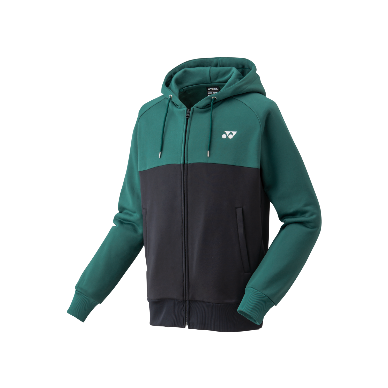 YONEX MEN'S FULL-ZIP HOODIE 50121EX TEAL GREEN