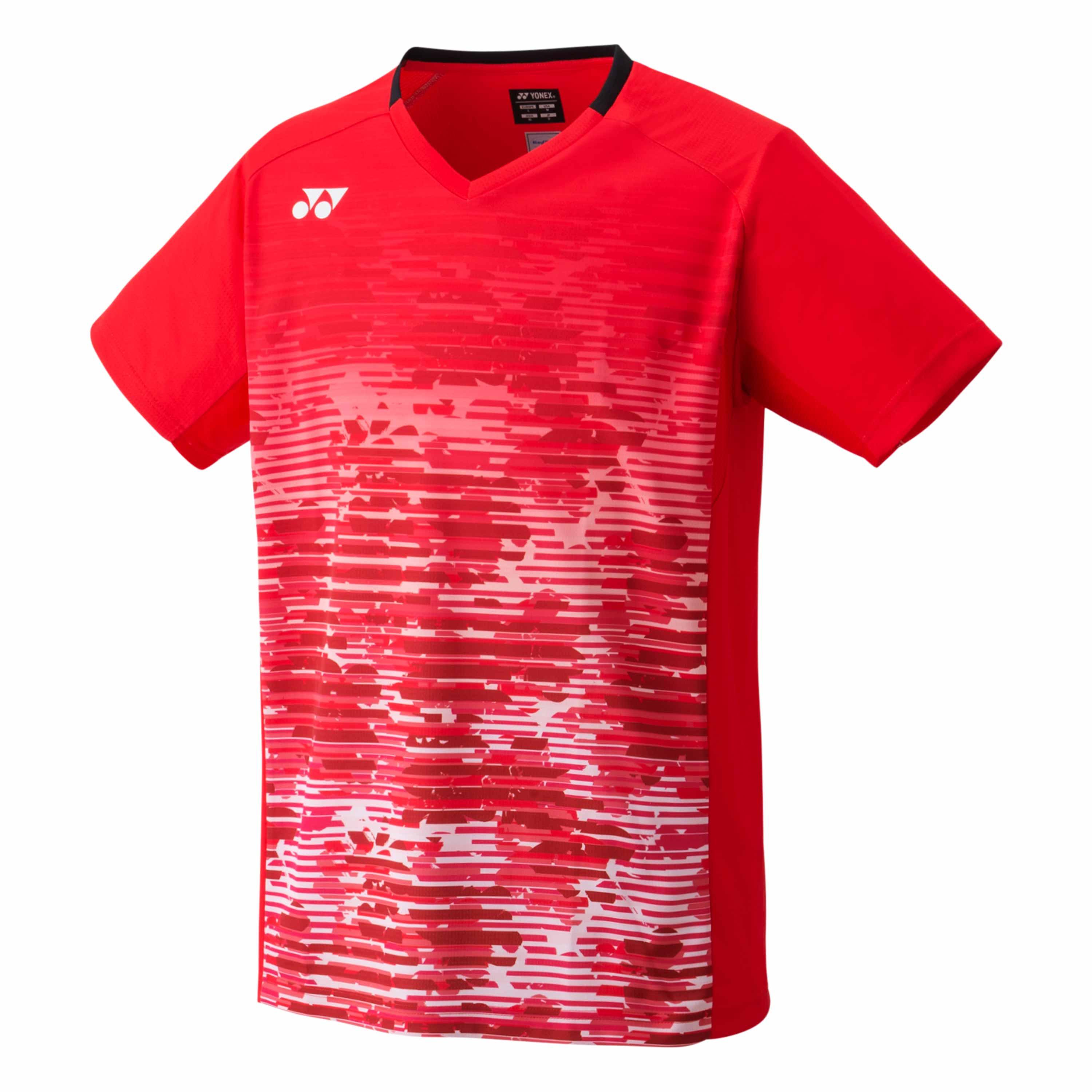 YONEX MEN'S CREW NECK SHIRT 10505EX CLEAR RED (SLIM FIT)