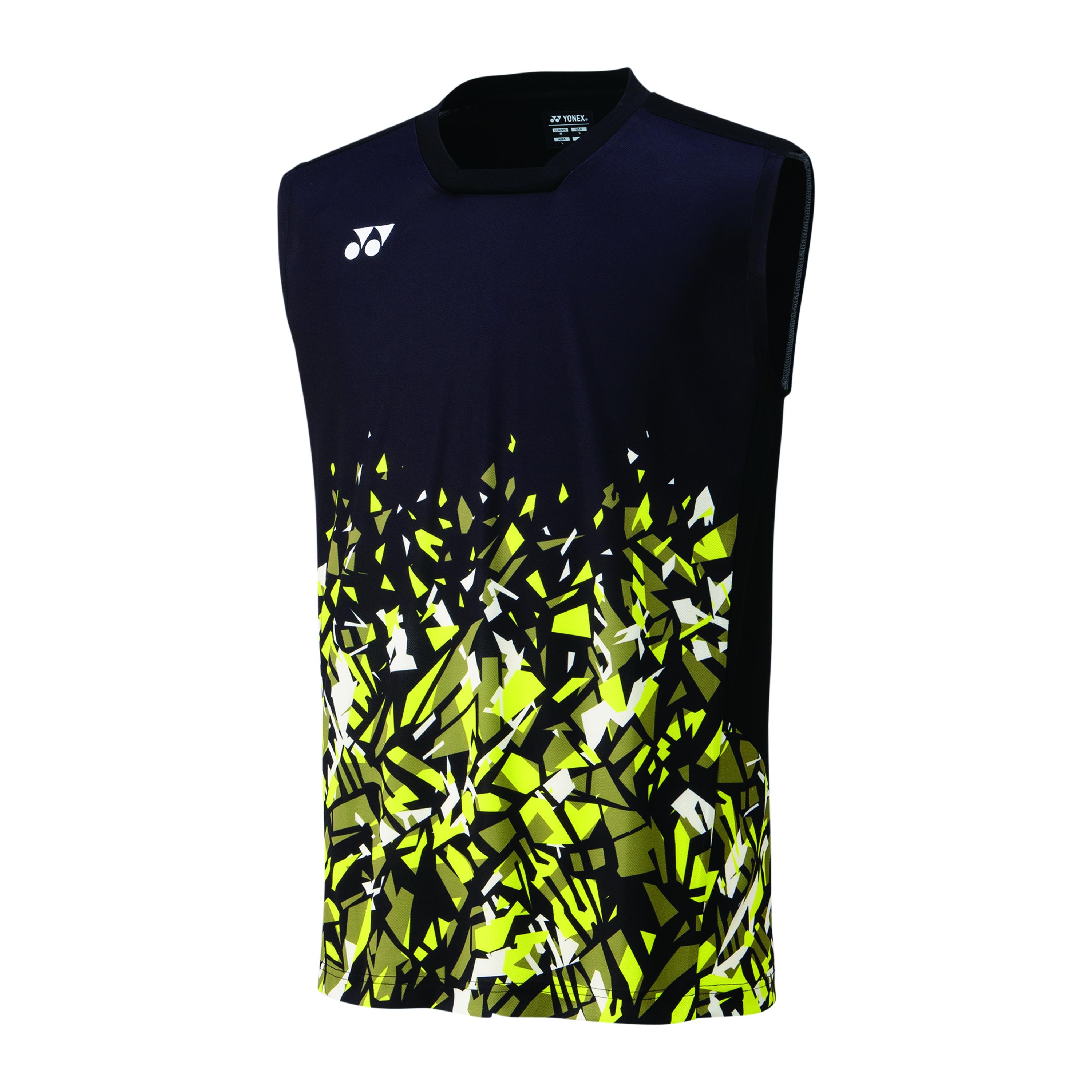 YONEX MEN'S GAME SLEEVELESS SHIRT 10552EX BLACK (SLIM FIT