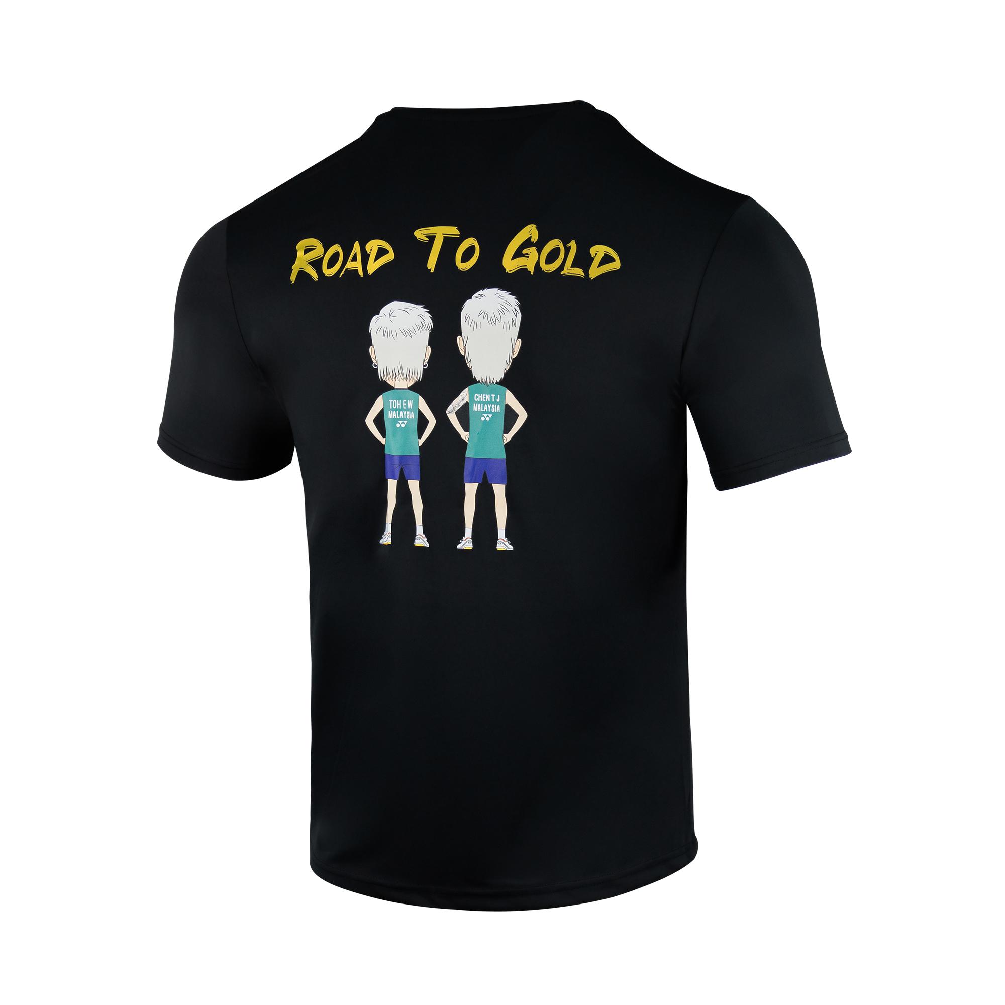 YONEX ROAD TO GOLD T-SHIRT 2810 JET BLACK (CHEN/TOH)