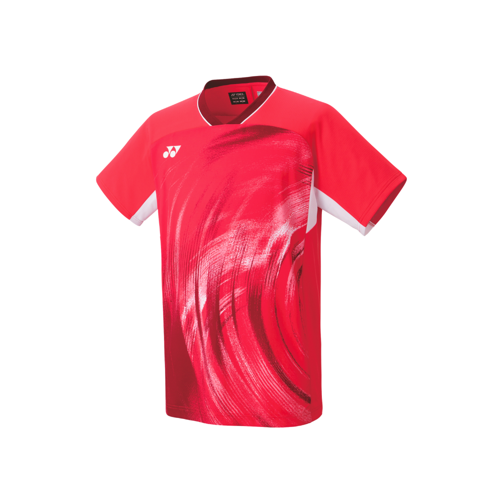 YONEX MEN'S CREW NECK SHIRT 10568EX PEARL RED (SLIM FIT)
