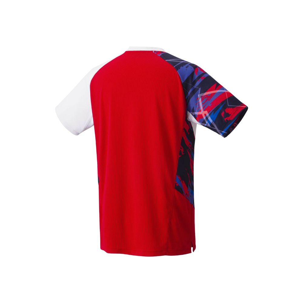 YONEX MEN'S CREW NECK SHIRT 10572EX CRYSTAL RED (SLIM FIT