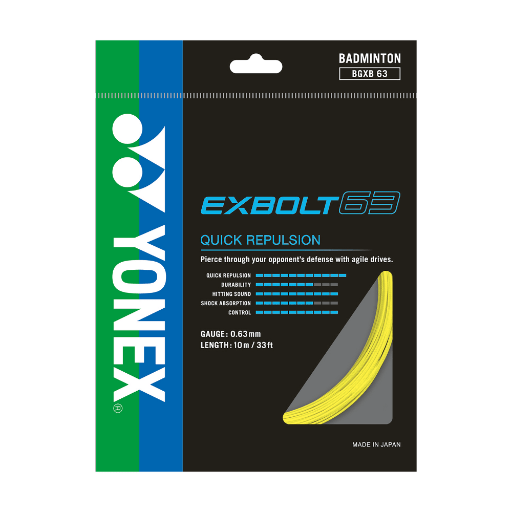 YONEX EXBOLT 63　100m YONEX STRING EXBOLT 63 YELLOW