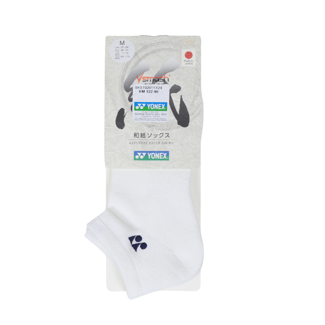 YONEX JAPANESE PAPER SOCKS 19201YX WHITE