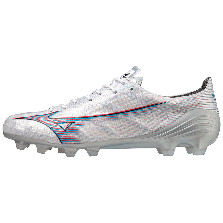 MIZUNO ALPHA JAPAN FOOTBALL BOOTS WHITE/IGNITION RED/801C (MD)
