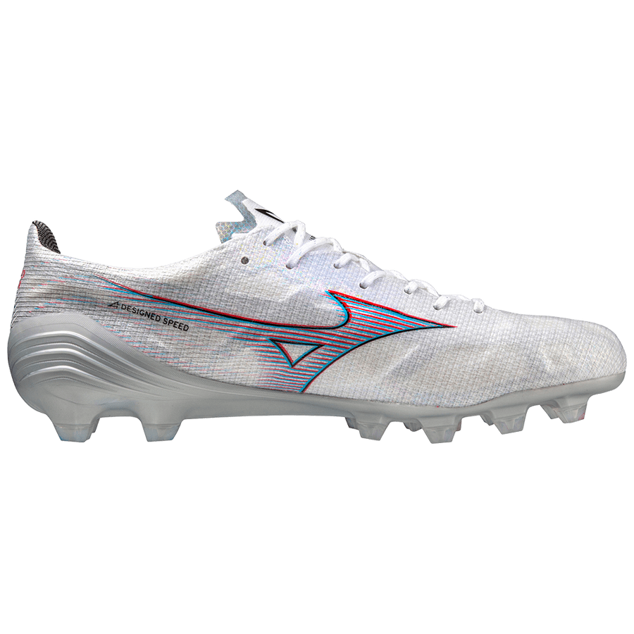 MIZUNO ALPHA JAPAN FOOTBALL BOOTS WHITE/IGNITION RED/801C (MD)