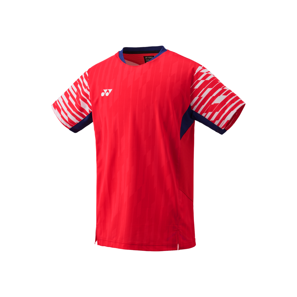 YONEX MEN'S CREW NECK SHIRT 10644YX CLEAR RED (SLIM FIT)