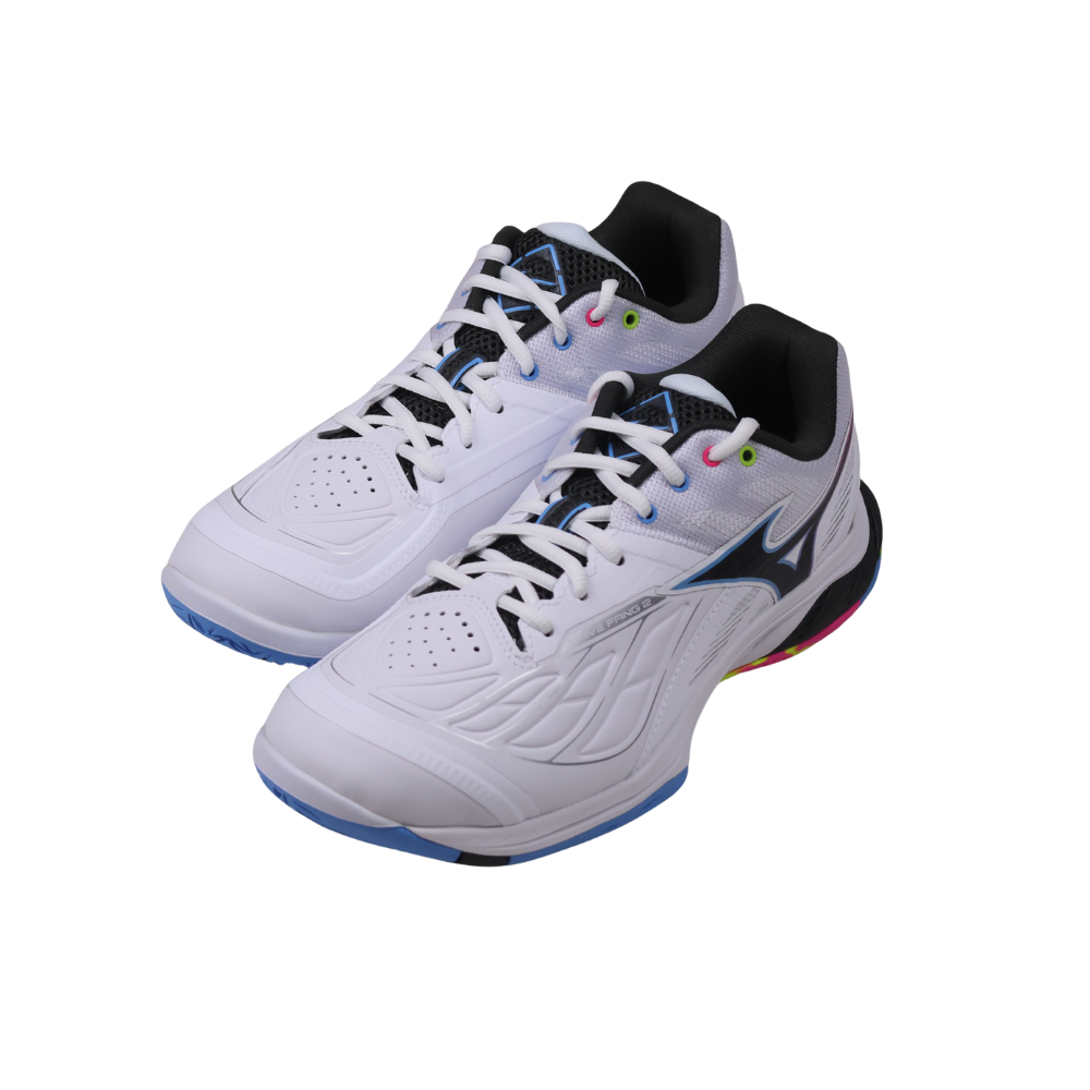 MIZUNO WAVE FANG 2 UNISEX BADMINTON SHOES WHITE/PINK TETRA/ALL
