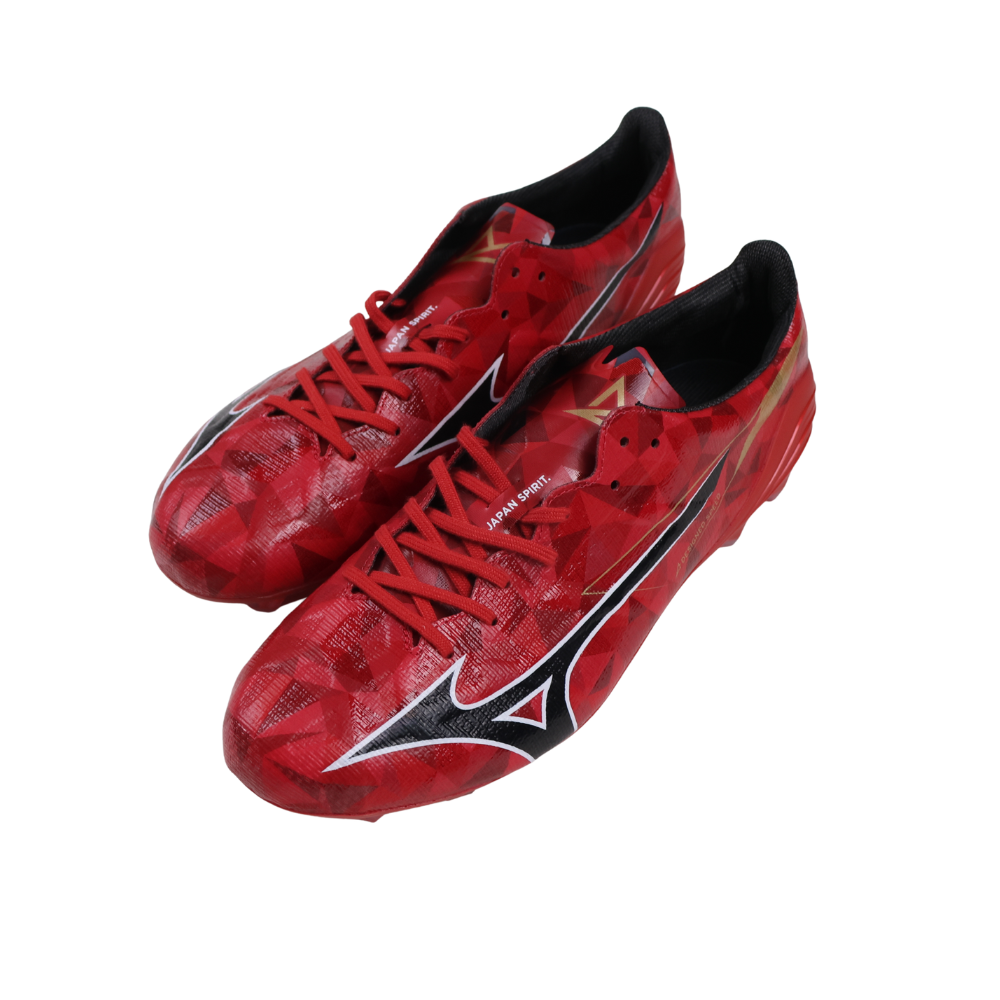 MIZUNO ALPHA 2 JAPAN FOOTBALL BOOTS RED/BLACK/GOLD
