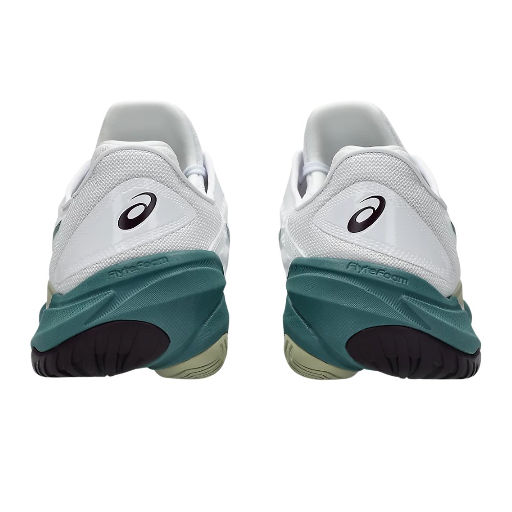 ASICS MEN'S COURT FF3 TENNIS SHOES WHITE/FOGGY TEAL