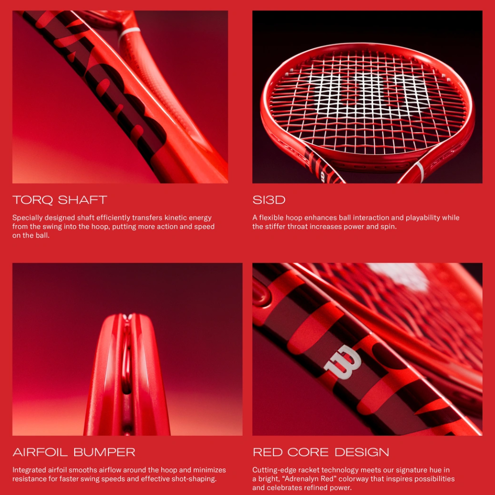 WILSON TENNIS RACQUET DEFYER 98 PRO V1 RED