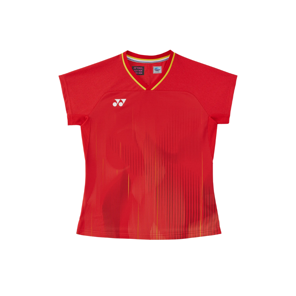 YONEX 埼玉 ユニフォーム レッド Lサイズ YONEX WOMEN'S CREW NECK SHIRT 20966YX BRIGHT RED (SLIM FIT)