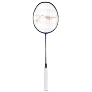 ラケット Lining Aeronaut 9000i Li-Ning Aeronaut 9000I Unstrung Badminton Racquet, G6 - Black/Gold