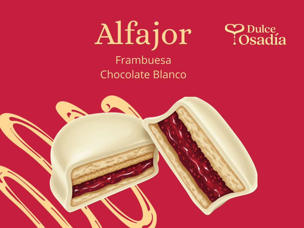 Imagen de Alfajor Frambuesa Blanco - unidad