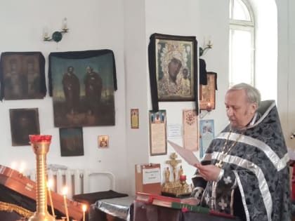 Литургия Преждеосвященных Даров  в Кочках. Молебен за воинов