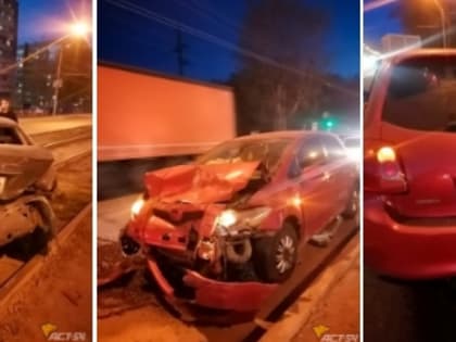 В Новосибирске пьяный 18-летний водитель без прав устроил ДТП с пострадавшими на Петухова