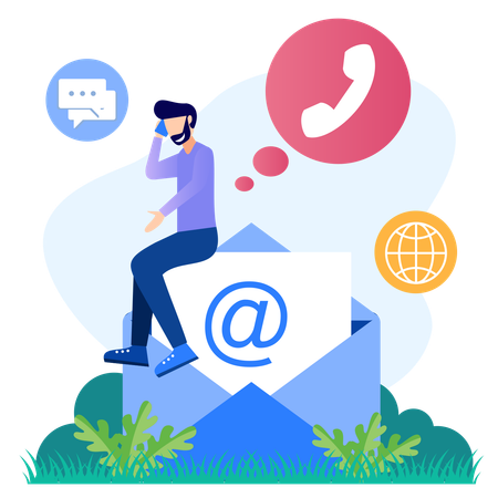 Friendly customer support illustration
