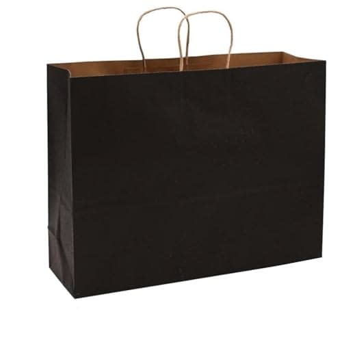 Paper Bags with Handles, Large Kraft Bags Bulk, Tote Bags Shopping Bags, Paper Gift Bags, Retail Bags Merchandise Bags for Grocery Business Takeouts, 42 x 31 x 12 cm (White, 100 pieces)