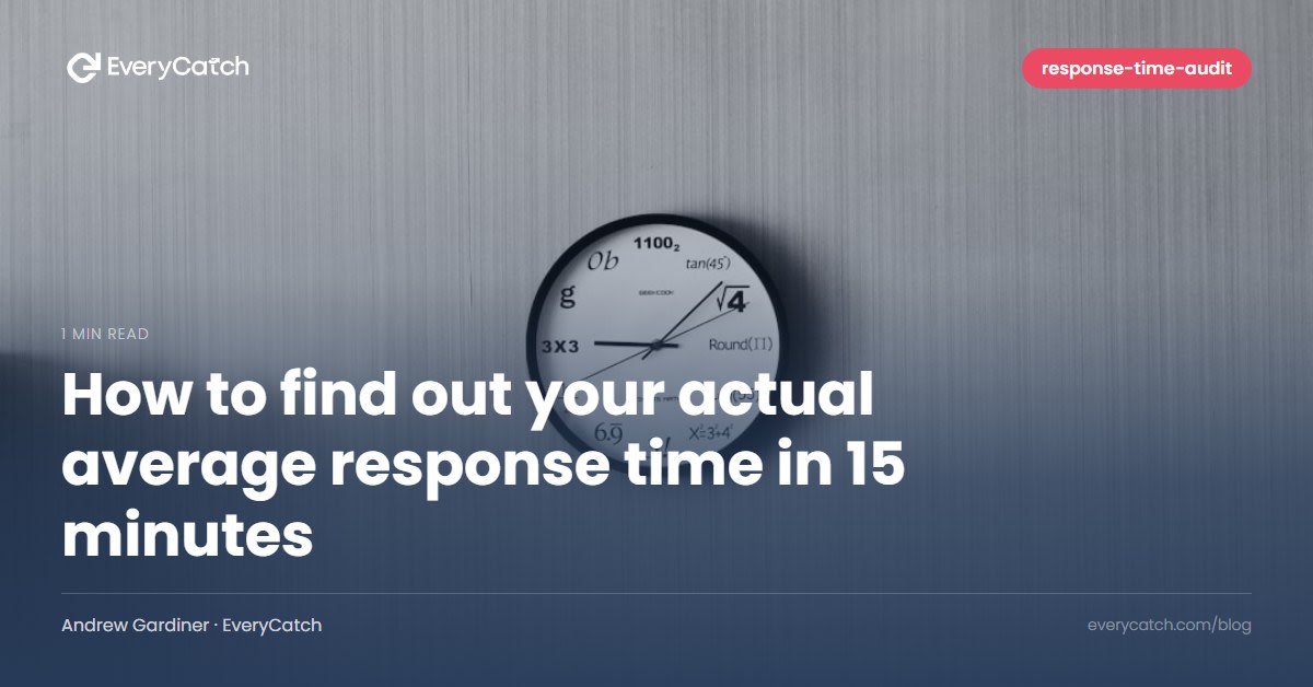How to find out your actual average response time in 15 minutes