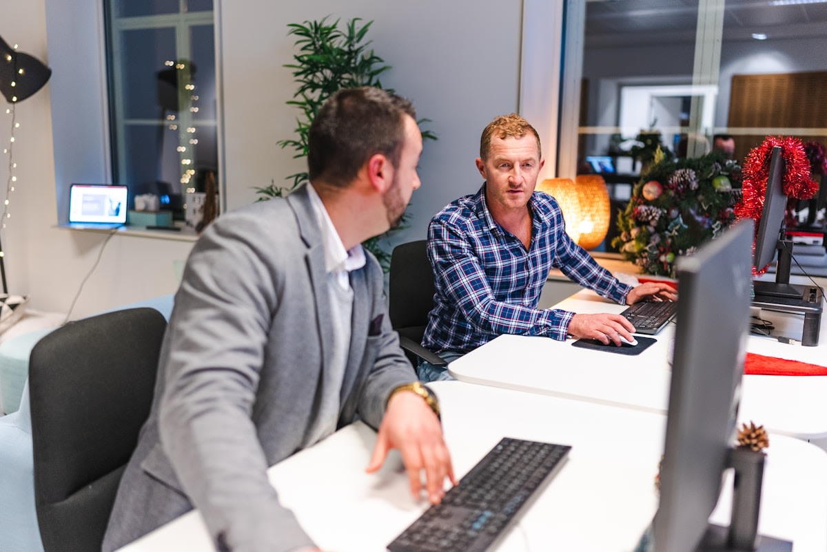 AI technology in a modern office environment