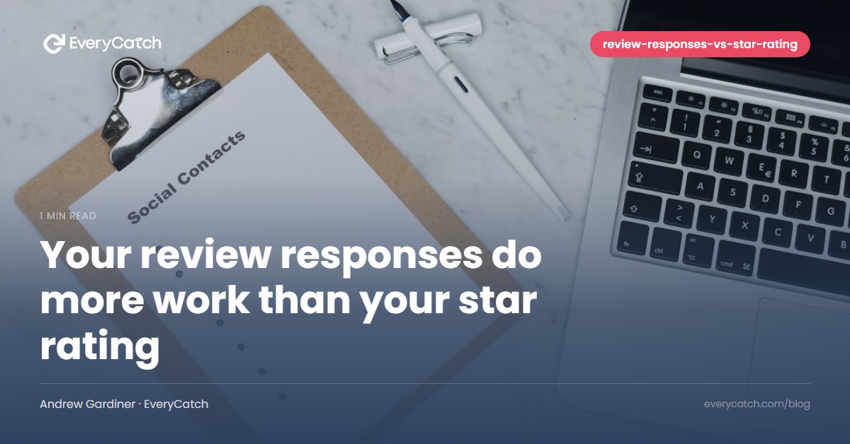 Your review responses do more work than your star rating
