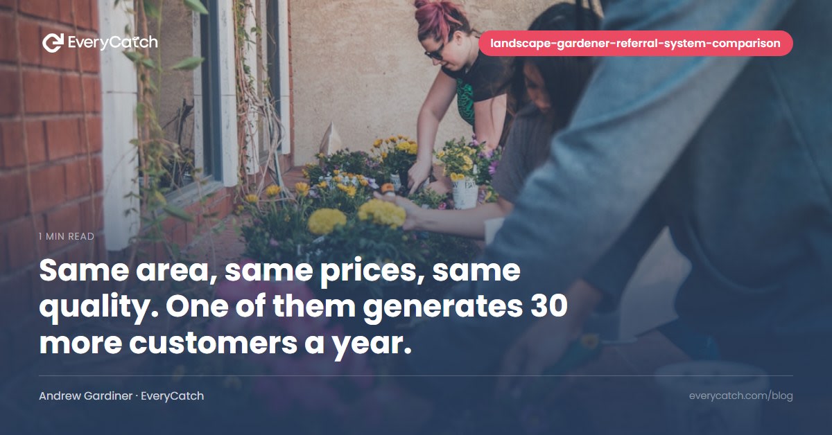 Same area, same prices, same quality. One of them generates 30 more customers a year.