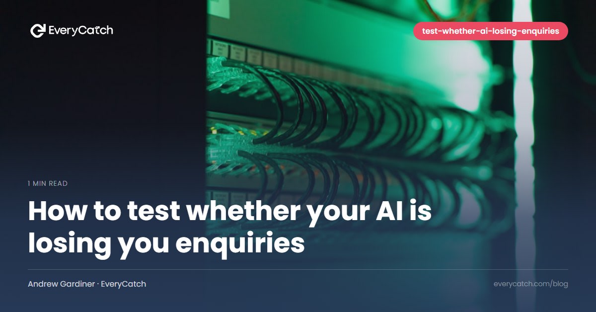 How to test whether your AI is losing you enquiries