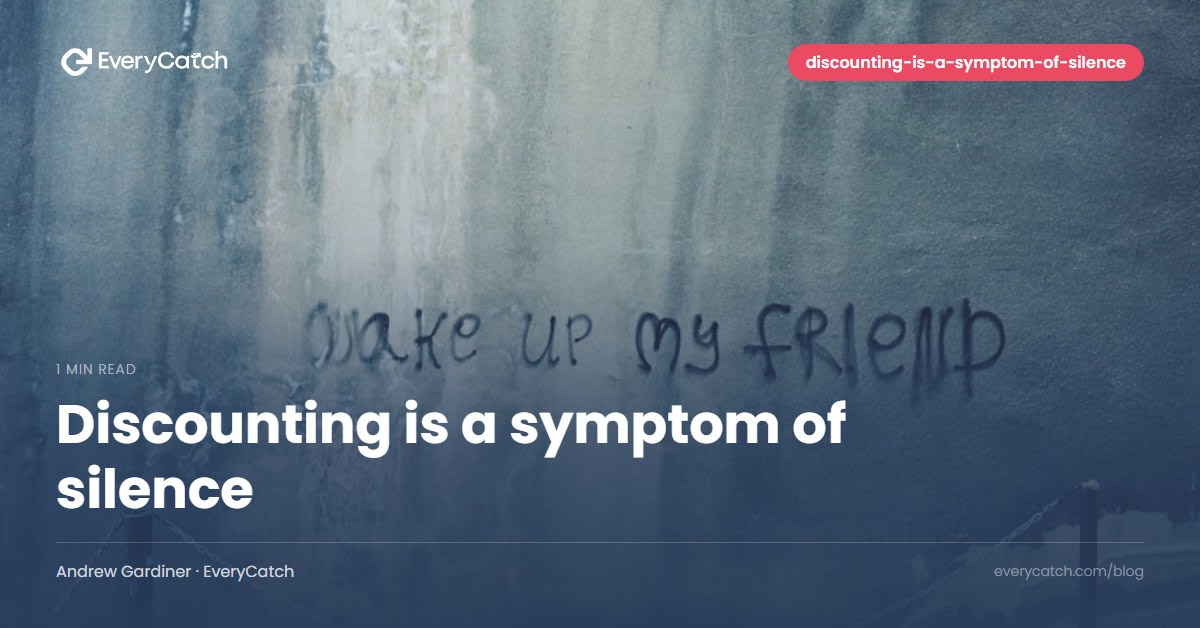 Discounting is a symptom of silence