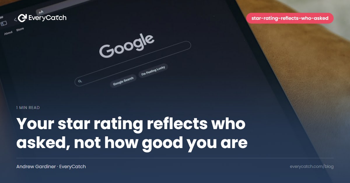 Your star rating reflects who asked, not how good you are