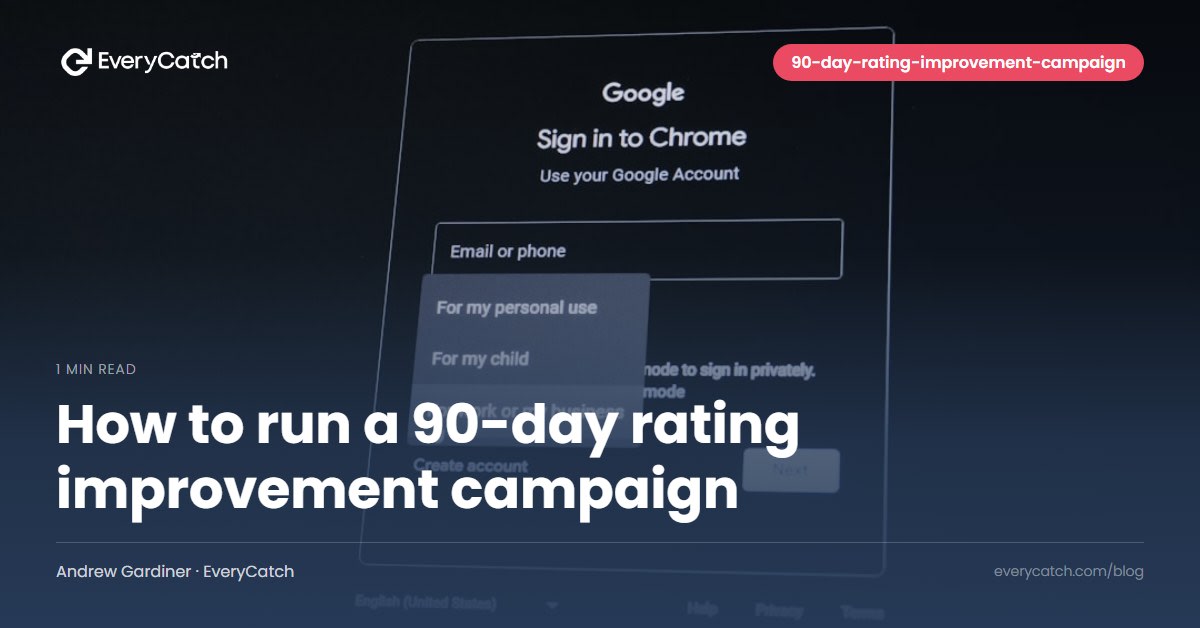 How to run a 90-day rating improvement campaign