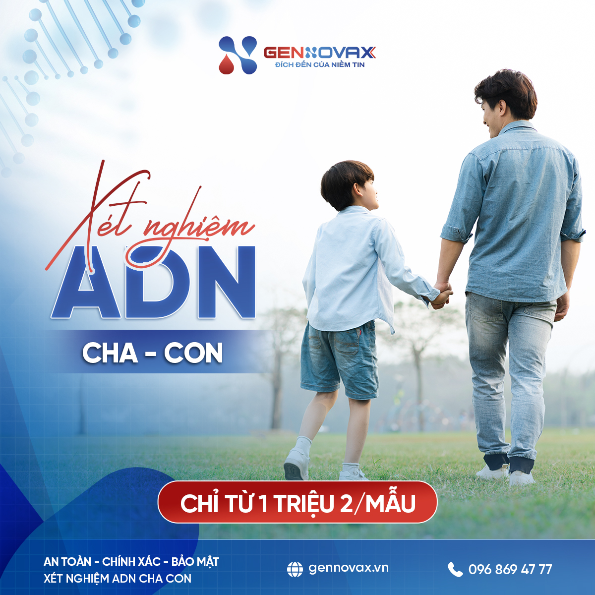 Xét nghiệm ADN (Pháp lý - 2 mẫu)