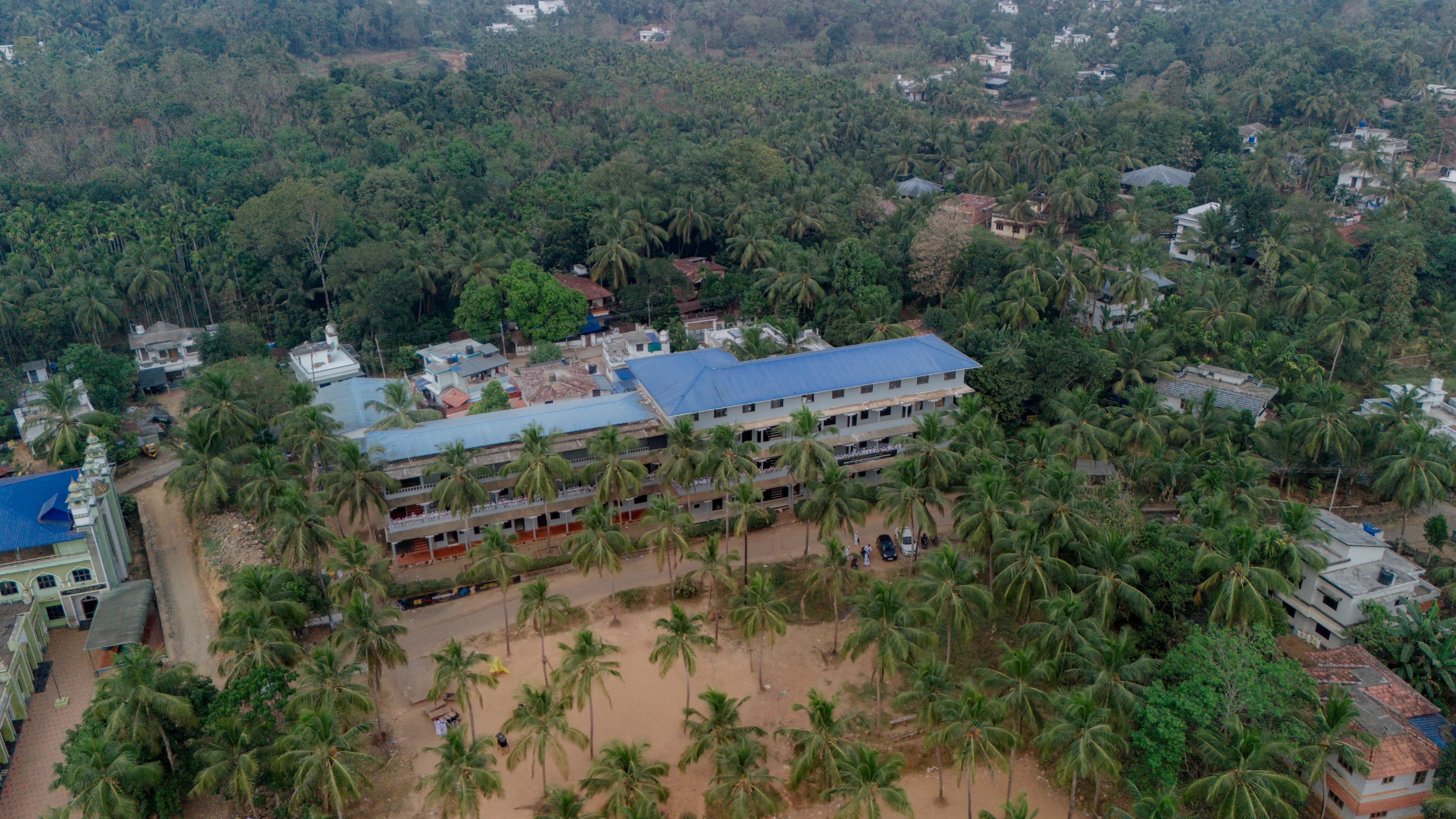 Aerial view of Sheikh Fareed Auliya Da'wa College, Odamala