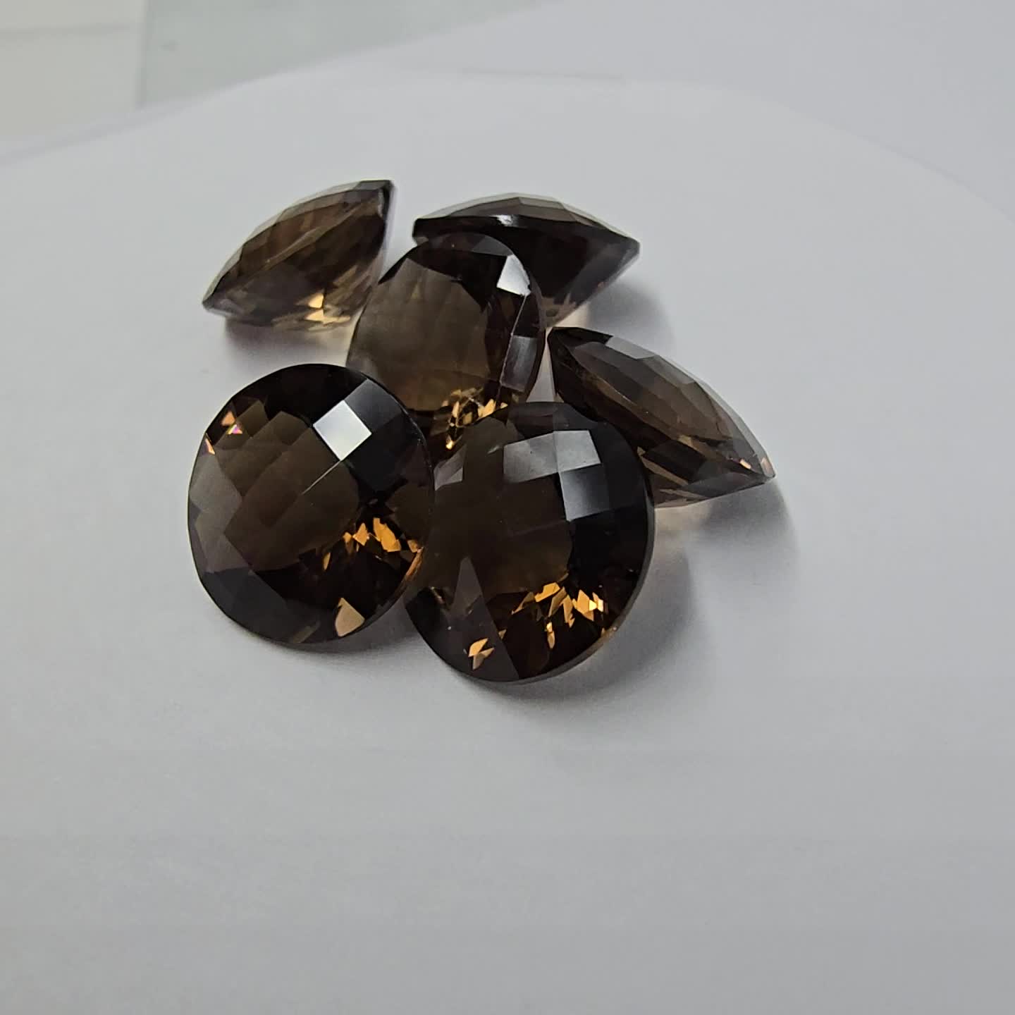 Anteprima video Lotto 6 Quarzi Fumè Taglio  Rotondo 14 mm - 50,47 ct