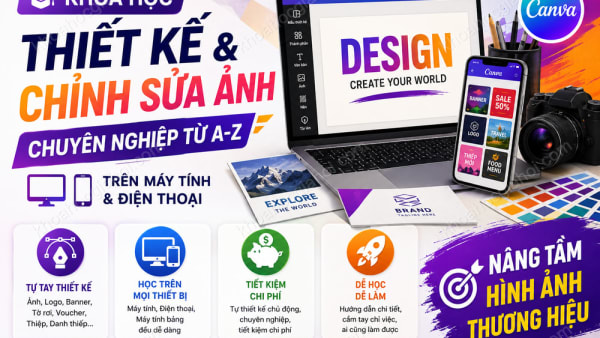 Khóa Học Thiết Kế Chỉnh Sửa Ảnh Chuyên Nghiệp Từ A-z - Trên Máy Tính Và Điện Thoại