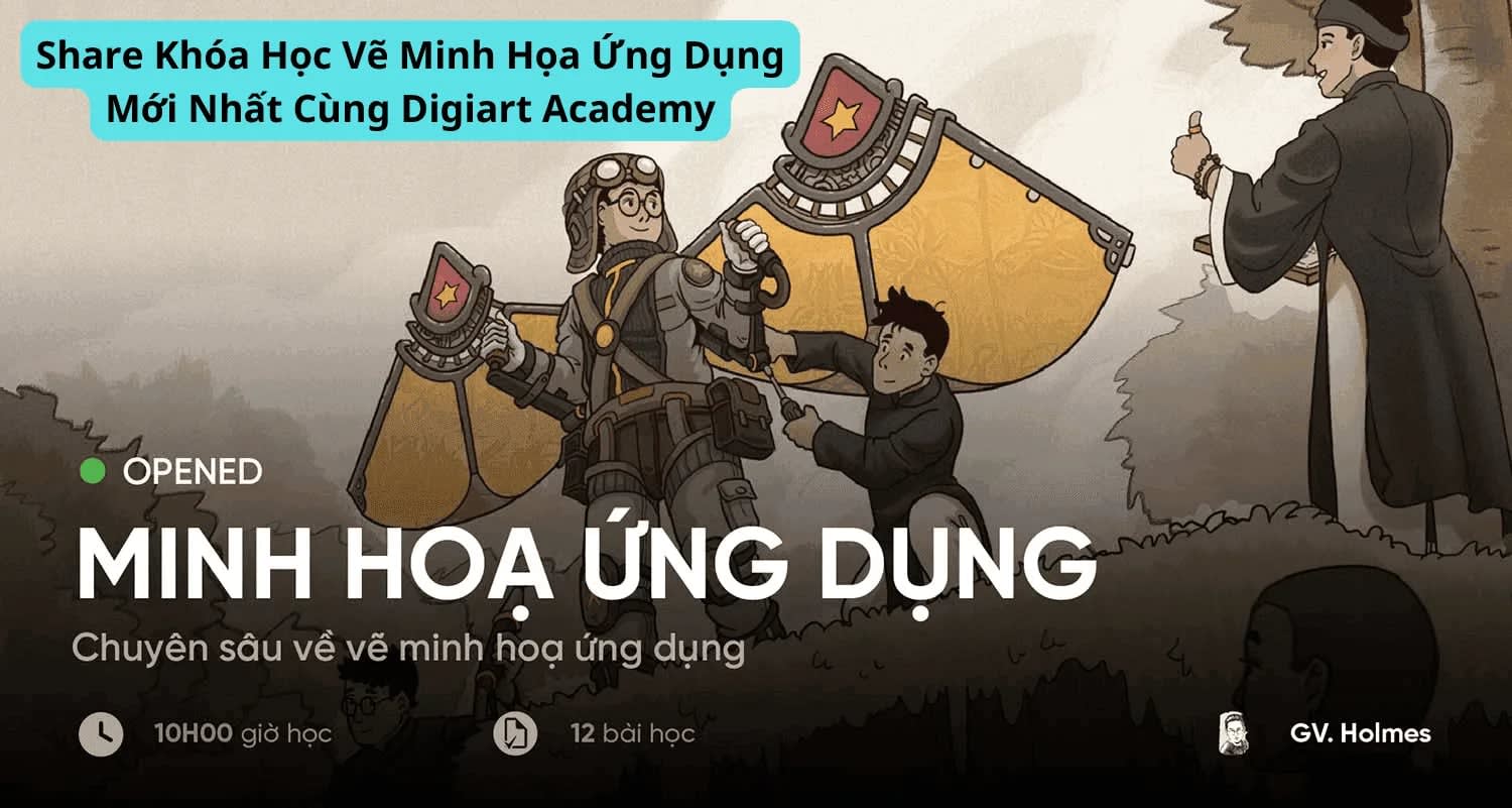 Share Khóa Học Vẽ Minh Họa Ứng Dụng Mới Nhất Cùng Digiart Academy