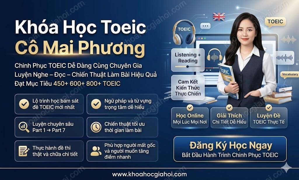 Khóa Học Toeic Cô Mai Phương