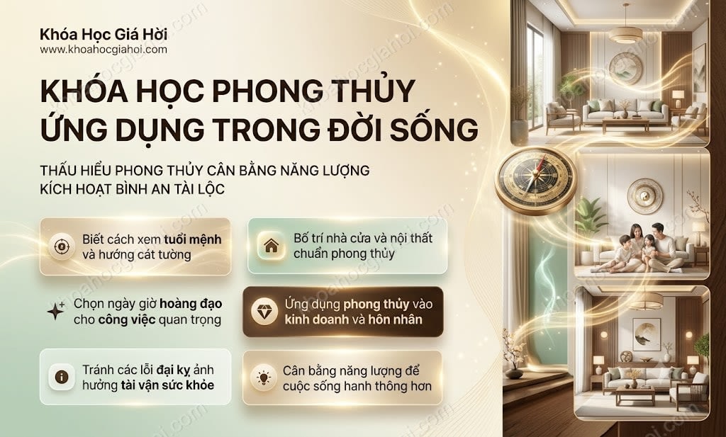 Khóa Học Ứng Dụng Phong Thủy Trong Đời Sống – Kinh Doanh