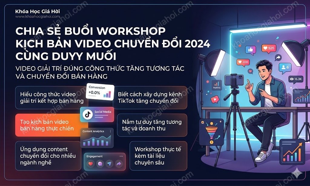 Chia Sẻ Buổi Workshop Kịch Bản Video Chuyển Đổi 2024 Cùng Duy Muối