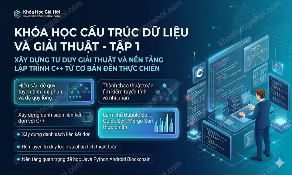 Khóa Học Cấu Trúc Dữ Liệu Và Giải Thuật - Tập 1