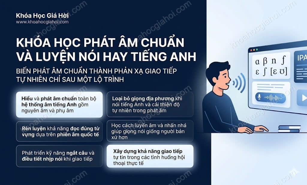 Khóa Học Phát Âm Chuẩn Và Luyện Nói Hay Tiếng Anh