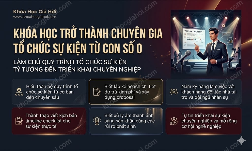 Khóa Học Trở Thành Chuyên Gia Tổ Chức Sự Kiện Từ Con Số 0