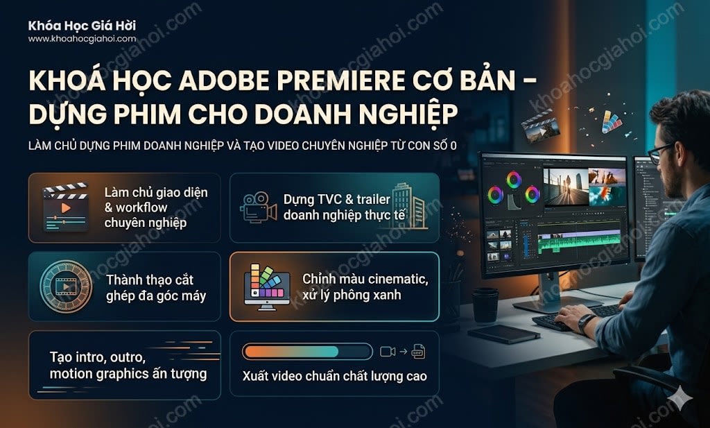 Khoá Học Adobe Premiere Cơ Bản – Dựng Phim Cho Doanh Nghiệp