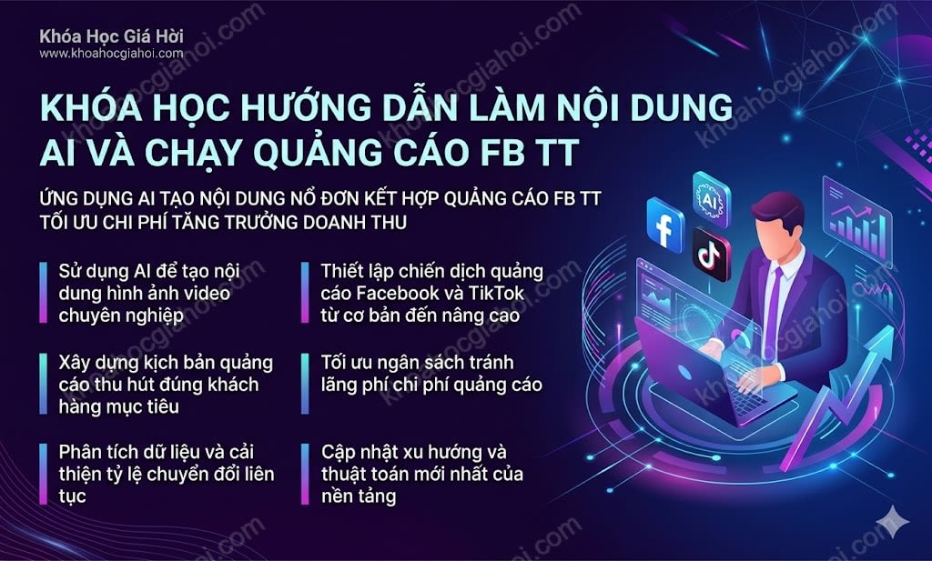 Khóa Học Hướng Dẫn Làm Nội Dung AI Và Chạy Quảng Cáo FB, TT