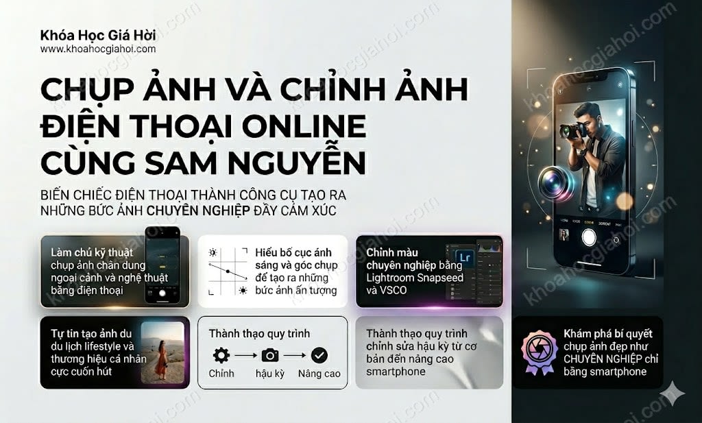 Chụp Ảnh Và Chỉnh Ảnh Điện Thoại Online Cùng Sam Nguyễn