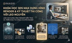 Khóa Học 3ds Max Dựng Hình Render & Kỹ Thuật Thi Công Với Leo Nguyễn