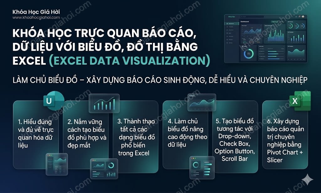 Khóa Học Trực Quan Báo Cáo, Dữ Liệu Với Biểu Đồ, Đồ Thị Bằng Excel (Excel Data Visualization)