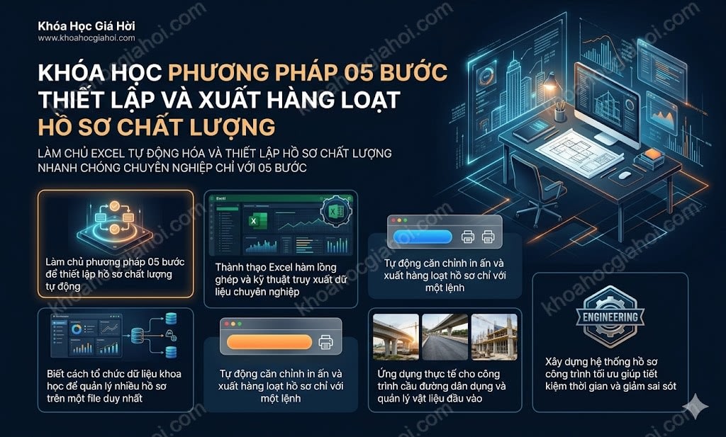 Khóa Học Phương Pháp 05 Bước Thiết Lập Và Xuất Hàng Loạt Hồ Sơ Chất Lượng