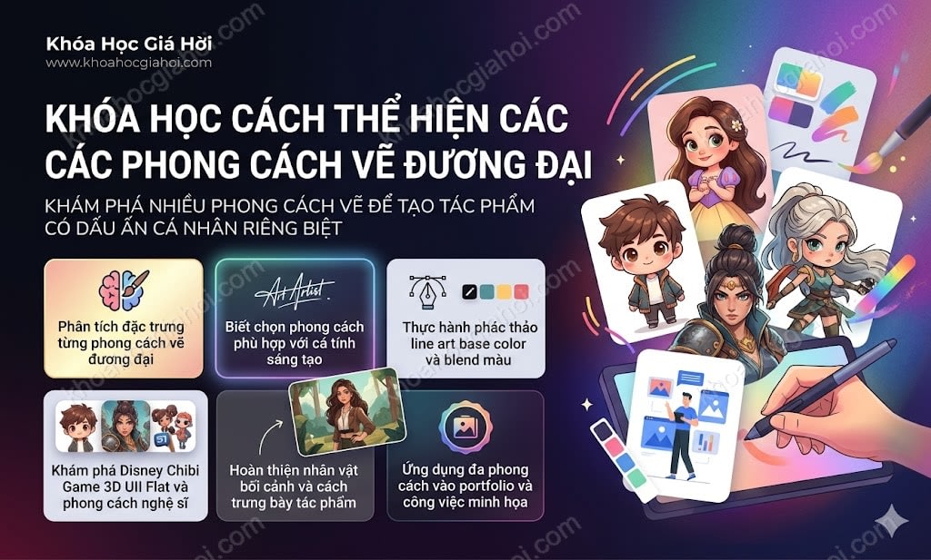 Khóa Học Cách Thể Hiện Các Phong Cách Vẽ Đương Đại